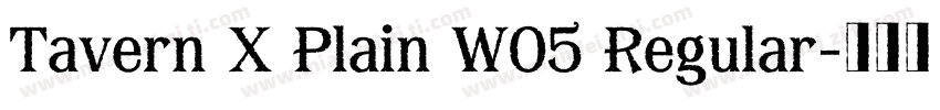 Tavern X Plain W05 Regular字体转换